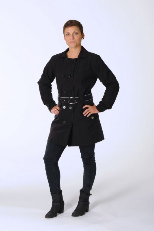 Corazzo Turiste Women's Trench Coat Black - Image 6