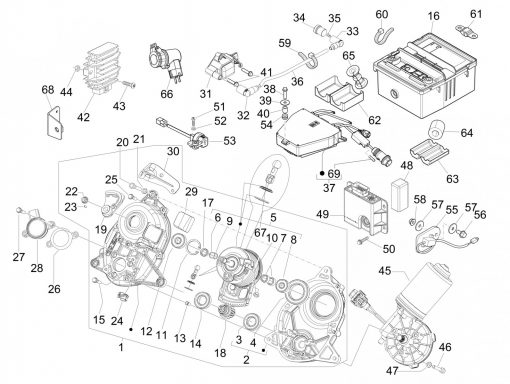 Piaggio MP3 Complete Engine Battery Management System
