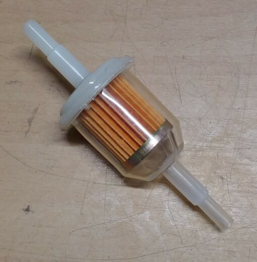 In-line fuel filter plastic