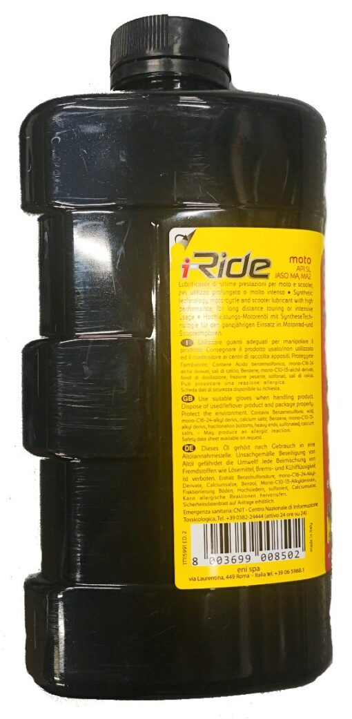 eni I-Ride Moto 15w-50 1 litre engine oil - Image 2