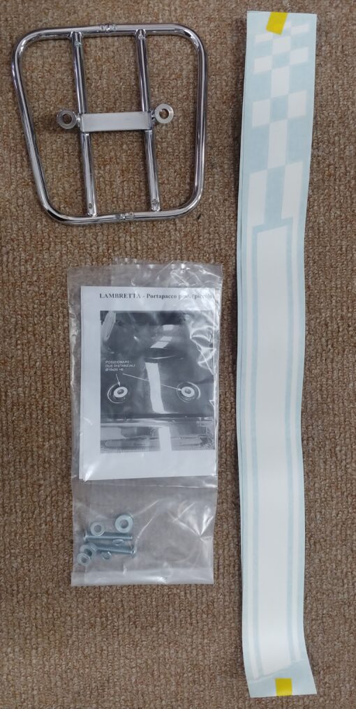 Lambretta V200 Small Chrome Rear Rack - Image 3