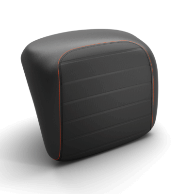 Vespa GTS Top Box Backrest Black - Rough Texture with Red Stitching