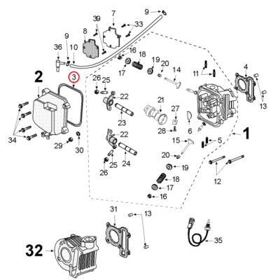 Peugeot Django 50 Head Cover Gasket