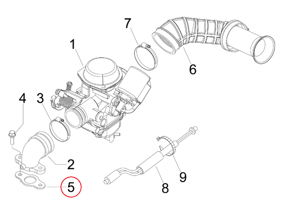 Piaggio/Vespa 125/150 Intake Manifold Gasket