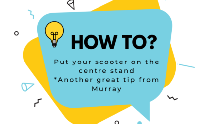 Here is some great advice on how to put your scooter on the centre stand!