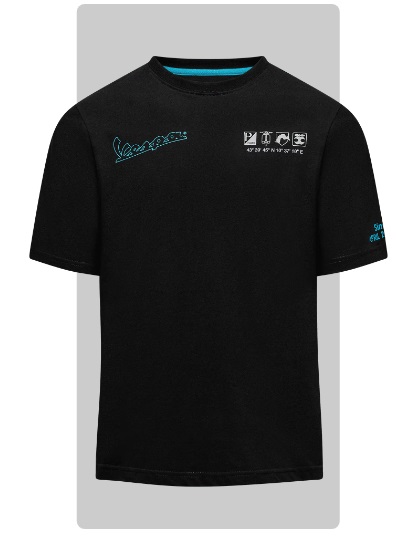 Vespa Dec Tee Jet Black