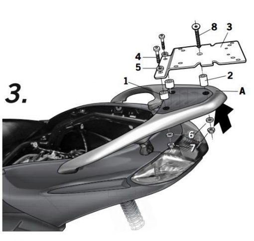 SHAD Base Plate - Piaggio Fly 150i