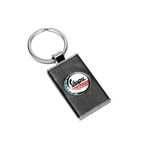 Vespa Metal Keyring -Black Servizio