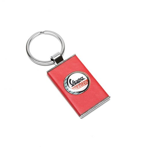 Vespa Metal Keyring -Red Servizio