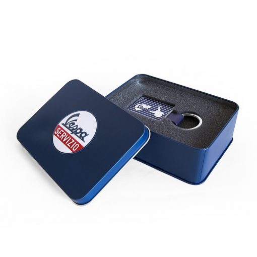 Vespa Metal Keyring -Stripe Blue - Image 2