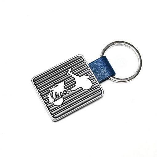 Vespa Metal Keyring -Stripe Black