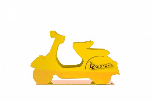 Vespa Yellow Metal Postbox