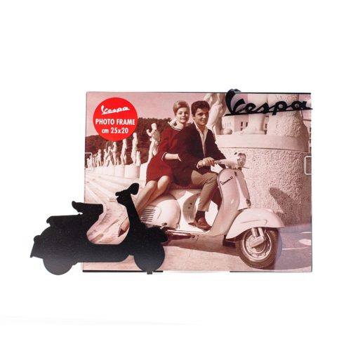 Vespa Photo Frame with Large Black Metal Vespa