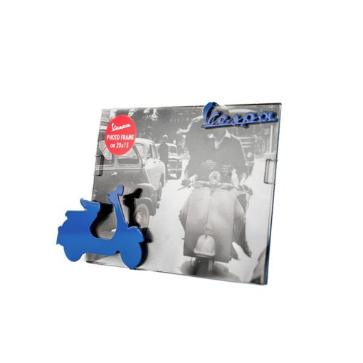 Vespa Photo Frame with Large Blue Metal Vespa - Image 3