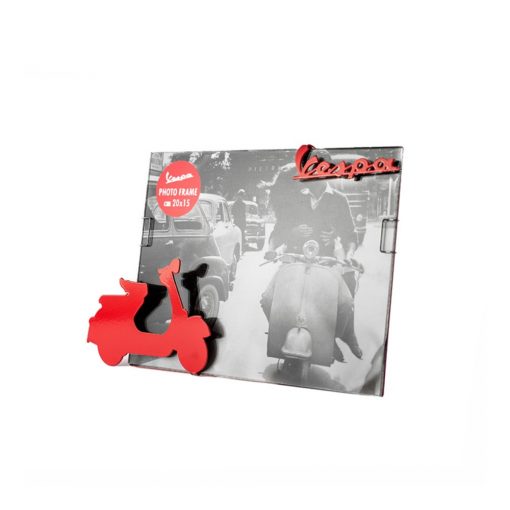 Vespa Photo Frame with Large Red Metal Vespa - Image 3