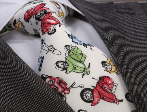 Scooter Print Tie