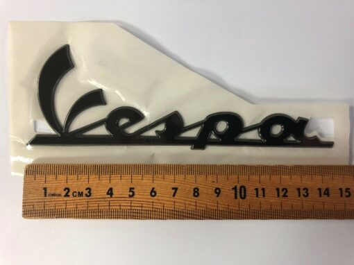 Vespa Decal Large 'Vespa' Raised Black - Image 2