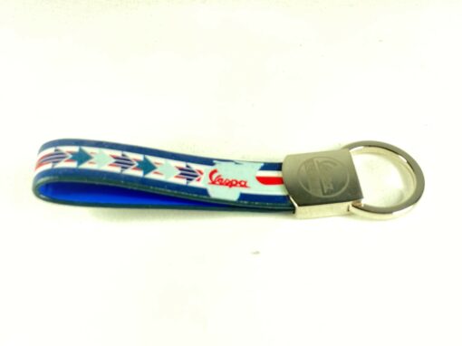 Vespa Blue Wrist Strap Key Ring
