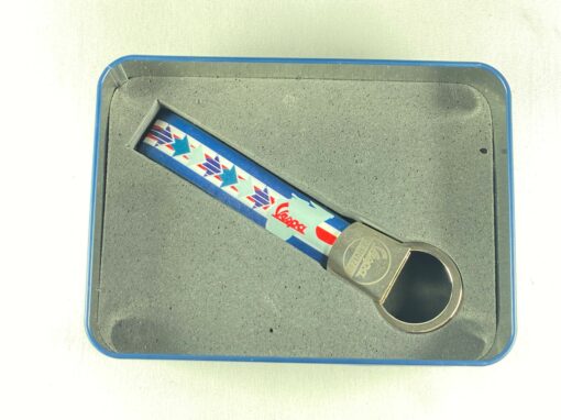 Vespa Blue Wrist Strap Key Ring - Image 2