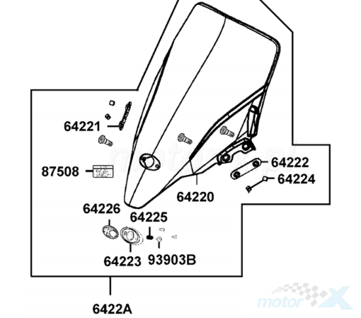 Kymco Downtown Standard Windscreen - Image 2