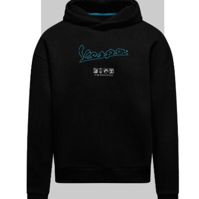 Vespa Dec Hoodie Jet Black
