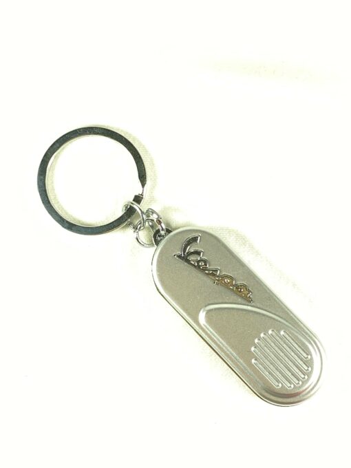 Vespa Side Fender Key Ring in Silver