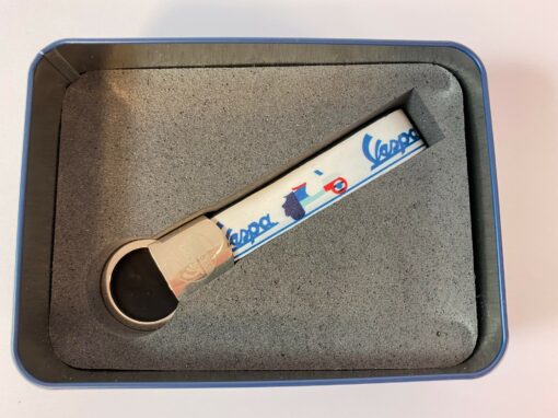 Vespa White Wrist Strap Key Ring - Image 4